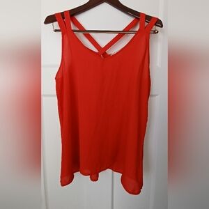 Pink Rose Vintage Red Tank Top